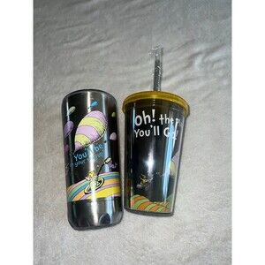 2 Dr Seuss tumblers  plastic one is new the other is like new